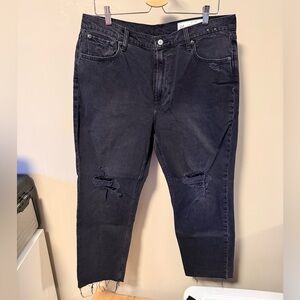 GAP Ladies Relaxed Distressed Dark Jeans